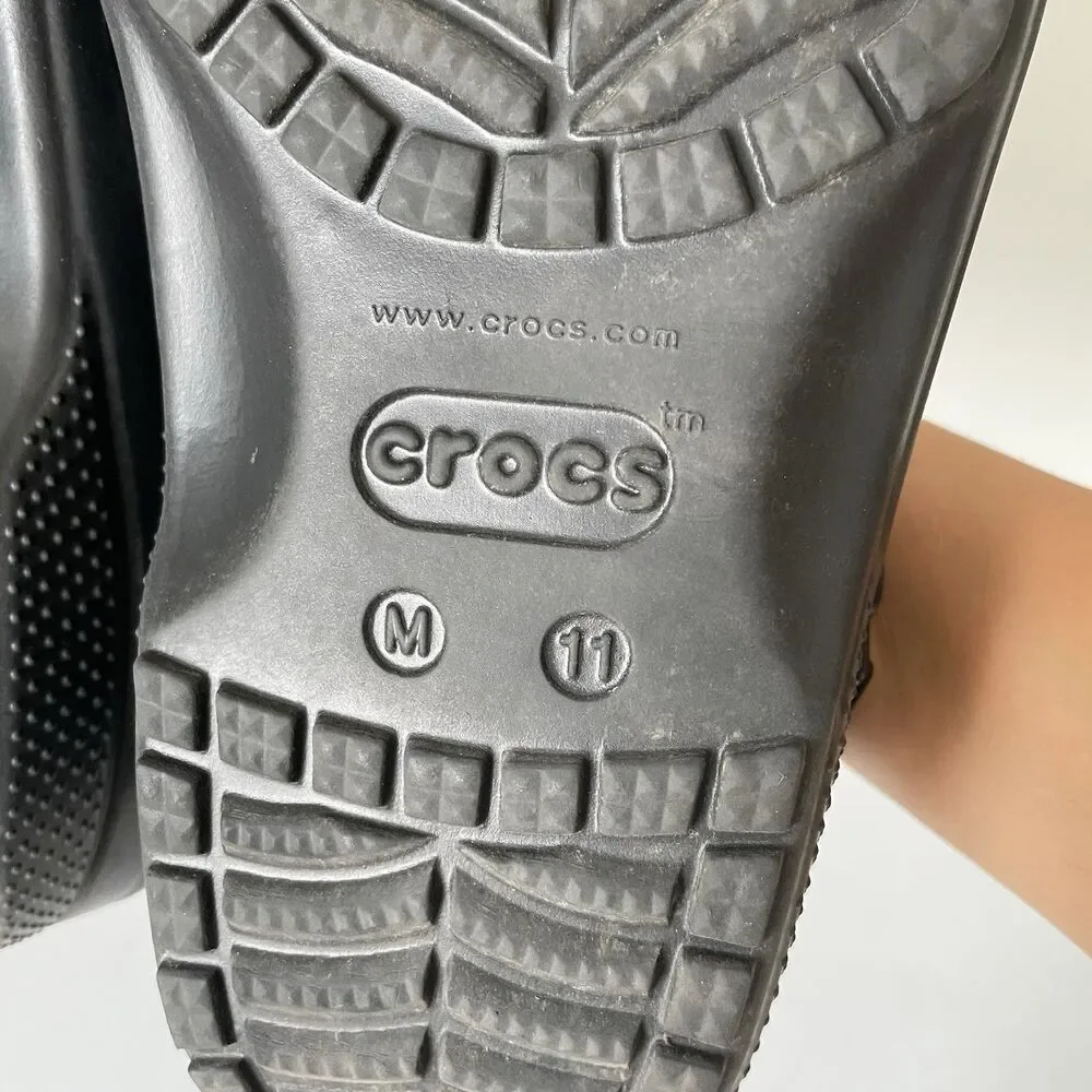 Crocs Men's Classic Yukon Vista II LiteRide Clog Sandal Black/Slate Grey Size 11
